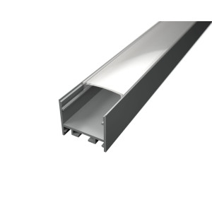 U alakú SF12 LED szalag profil ezüst eloxált opál fedővel (23.4x20mm)