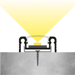 U alakú SF13 LED szalag profil ezüst eloxált opál fedővel (24x10mm)