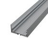 Falon kívüli alumínium LED szalag profil 49x25mm MAXI SF22S ezüst eloxált, búra nélkül - HUGOLED