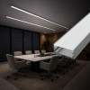 Falon kívüli alumínium LED szalag profil 49x25mm MAXI SF22S ezüst eloxált, búra nélkül - HUGOLED