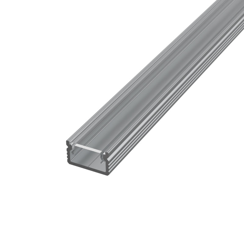 Falon kívüli alumínium LED szalag profil SF31S-T ezüst eloxált átlátszó búrával 12x7mm - HUGOLED