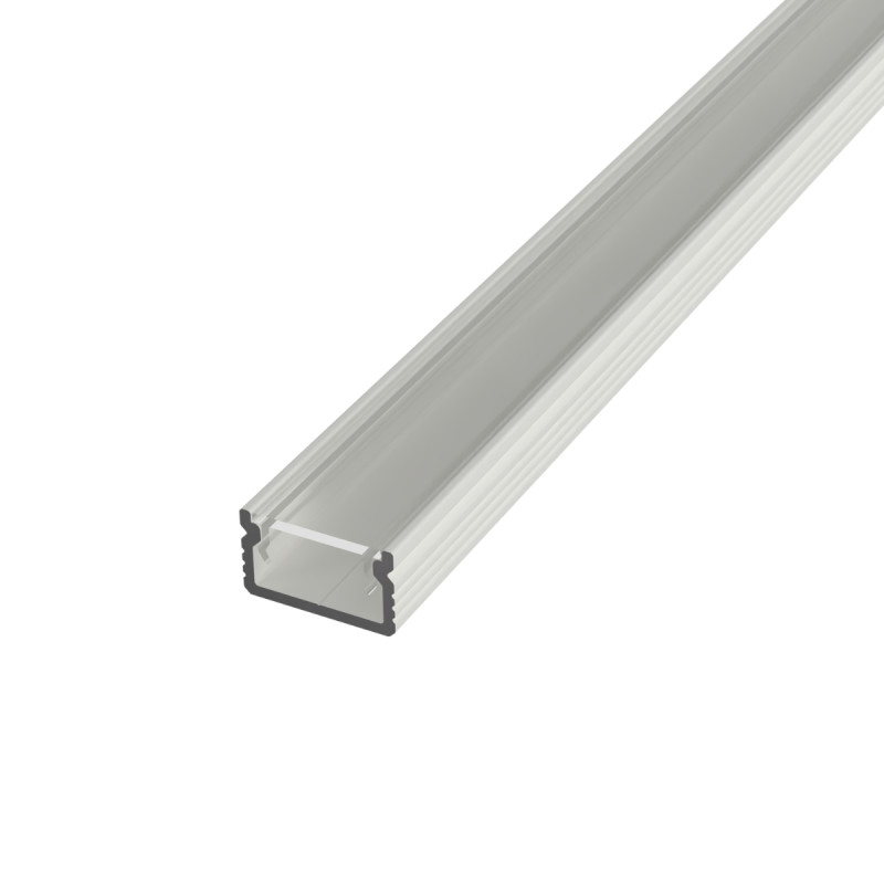 Falon kívüli alumínium LED szalag profil SF31W-T fehér eloxált átlátszó búrával 12x7mm - HUGOLED
