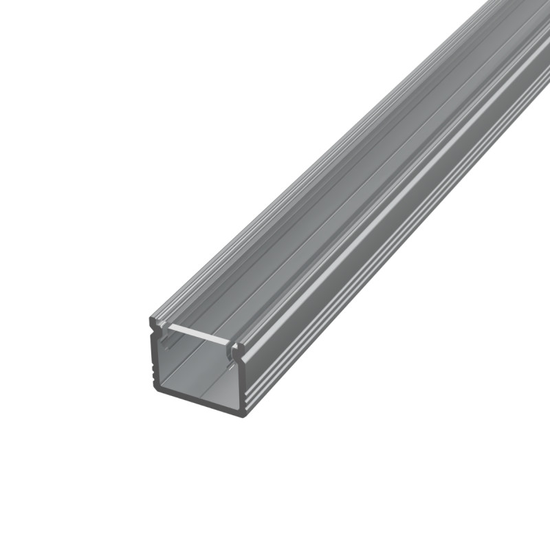 Falon kívüli alumínium LED szalag profil SF32S-T ezüst eloxált átlátszó búrával 12x10mm - HUGOLED