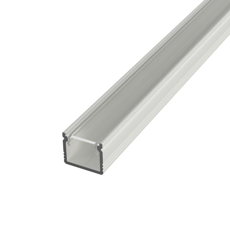 Falon kívüli alumínium LED szalag profil SF32W-T fehér eloxált átlátszó búrával 12x10mm - HUGOLED