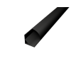 LEDPROFILES Alumínium sarok LED profil LP202B fekete eloxált fekete fedővel