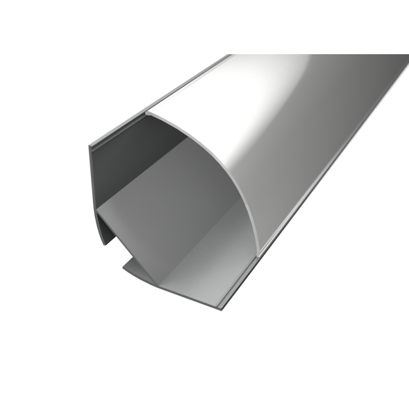 Corner 4 nagy méretű sarok alumínium LED profil eloxált ezüst színű opál fedővel