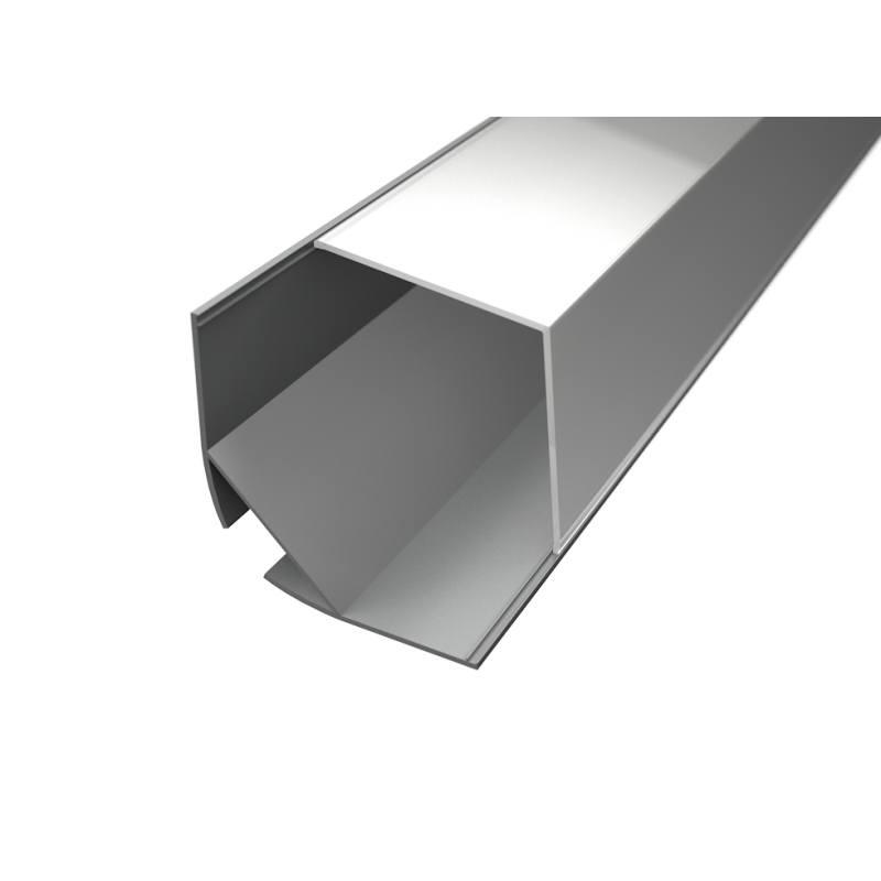 Corner 5 nagy méretű sarok alumínium LED profil eloxált ezüst színű opál fedővel