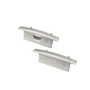 Végzáró RC3 ezüst eloxált alumínium LED profilhoz "Teli"