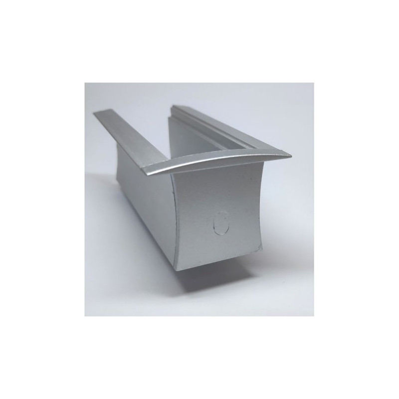 Végzáró R6 süllyesztett LED szalag profilhoz teli ezüst műanyag