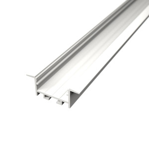 Süllyesztett R20 LED szalag profil gipszkartonhoz 35x14mm fehér eloxált