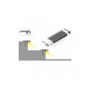 Lépcső világításhoz Alumínium LED szalag profil ezüst eloxált fedő nélkül