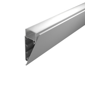 Oldalfali díszléc LED szalag profil fehér eloxált opál fedővel