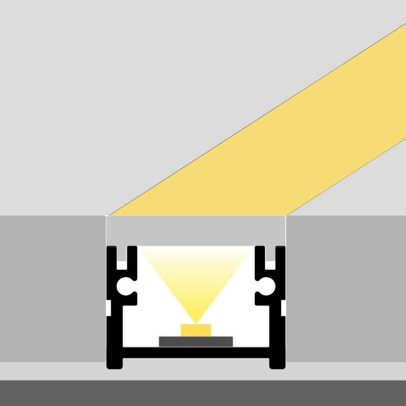 Burkolati F6 LED szalag profil ezüst eloxált opál lépésálló fedővel (16x12.7mm)