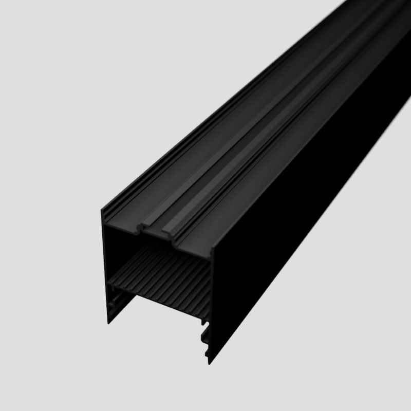 Függeszthető SP1 lámpa LED szalag profil alsó-felső (indirekt) világítással 49x60mm eloxált fekete