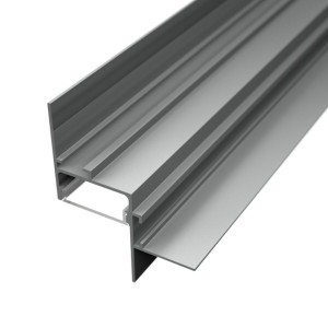 MAXI gipszkarton mennyezeti-oldalfali LED szalag profil rejtett világításhoz 24mm eloxált ezüst