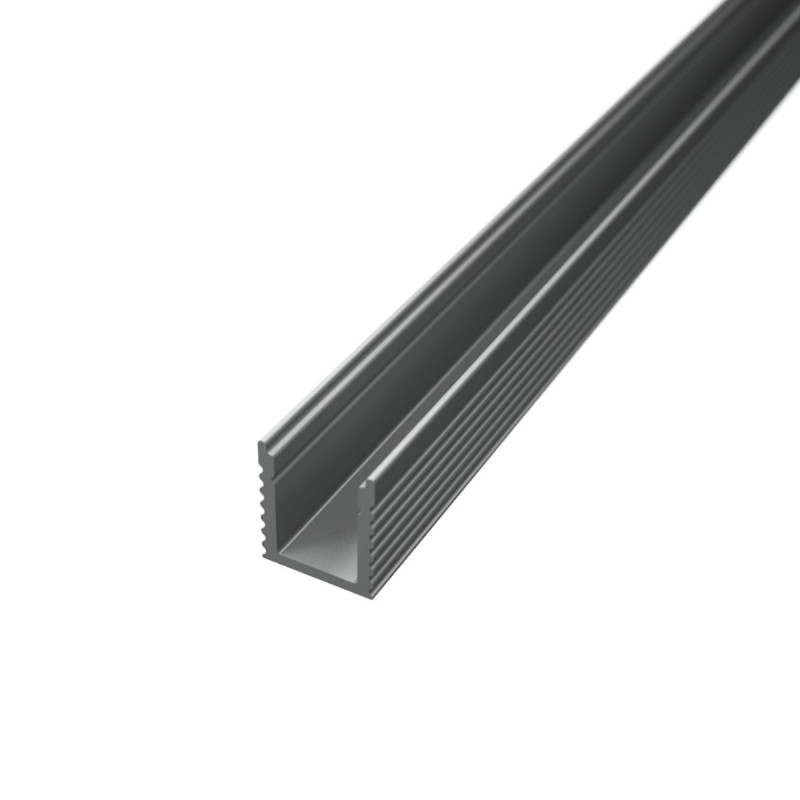 U alakú Mini LED szalag profil 7,8x9mm eloxált ezüst