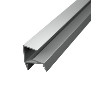 Alumínium LED szalag profil 8mm üvegpolc világításhoz eloxált ezüst