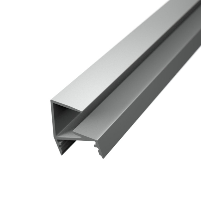 Alumínium LED szalag profil 8mm üvegpolc világításhoz eloxált ezüst