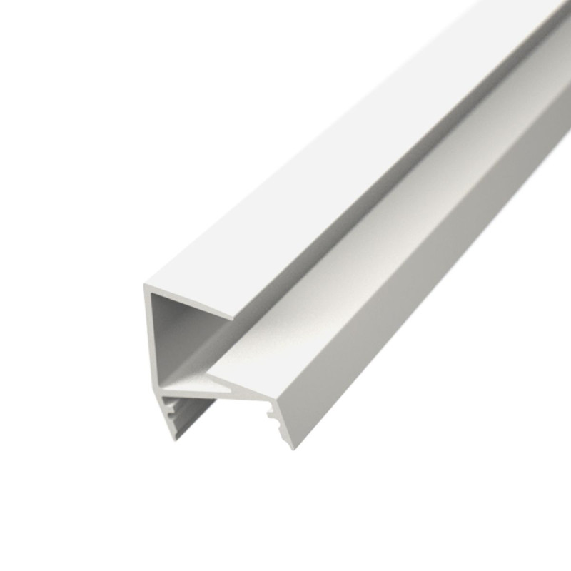 Alumínium LED szalag profil 8mm üvegpolc világításhoz eloxált fehér