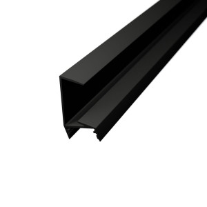 Alumínium LED szalag profil 18,2mm bútorlap polcvilágításhoz eloxált fekete