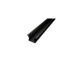 Süllyeszett Aluminium LED profil RC2 fekete színű eloxált opál fedővel
