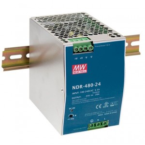 DIN sínre szerelhető LED tápegység Mean Well NDR-480-24 480W 24V