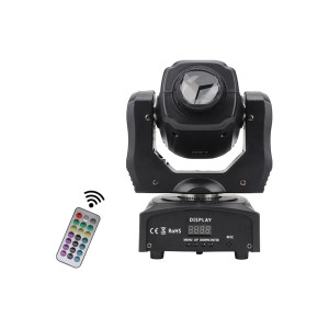 WL LED 30W LED +80mW Zöld Lézer Spot Forgófejes színpadi lámpa távirányítóval DMX512, Sound