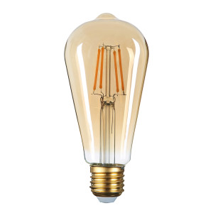 LED CANDLE ST64 8W 700LM 2500K E27 220-240V GOLDEN GLASS - DIMMABLE