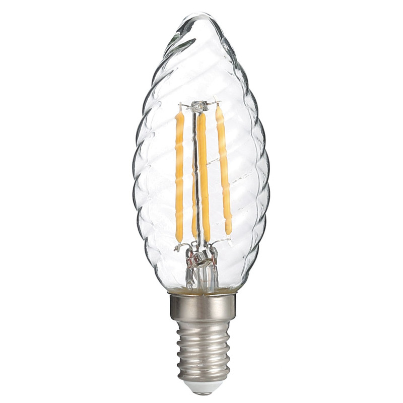 LED TWIST CANDLE C35 4W 400LM E14 220-240V 2700K - FILAMENT