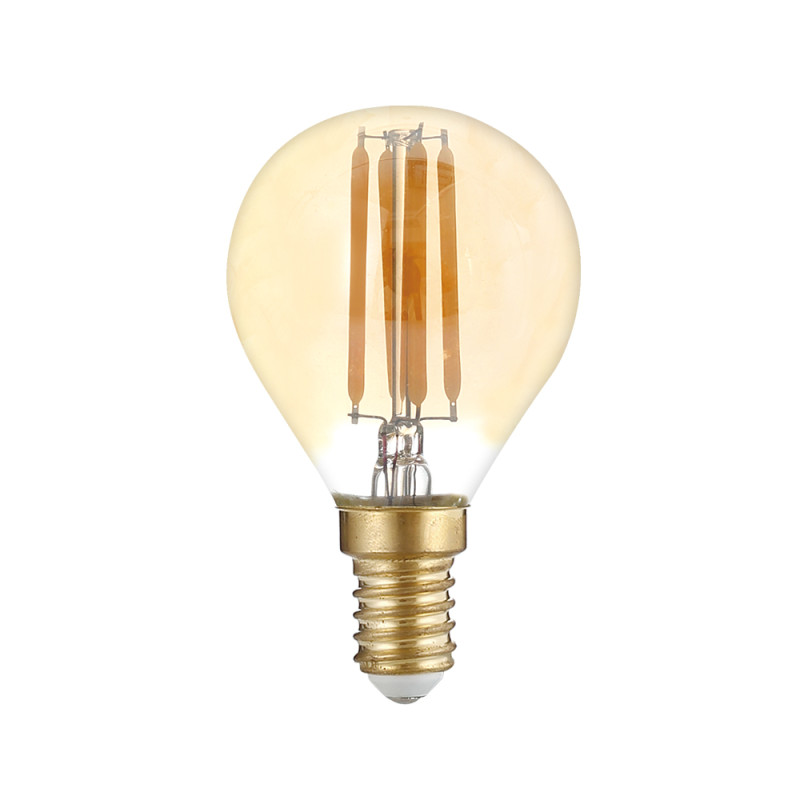 LED BULB G45 4W 400LM E14 175-265V 2500K FILAMENT GOLDEN GLASS DIMMABLE