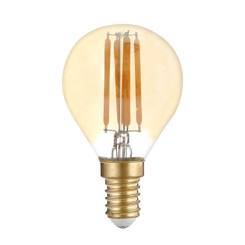 LED CANDLE G45 E14 4W 400LM 2500K AC220-240V GOLDEN GLASS