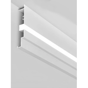 ALUMINIUM PROFILE FOR CEILING WHITE BODY/BLACK COVER L=2M