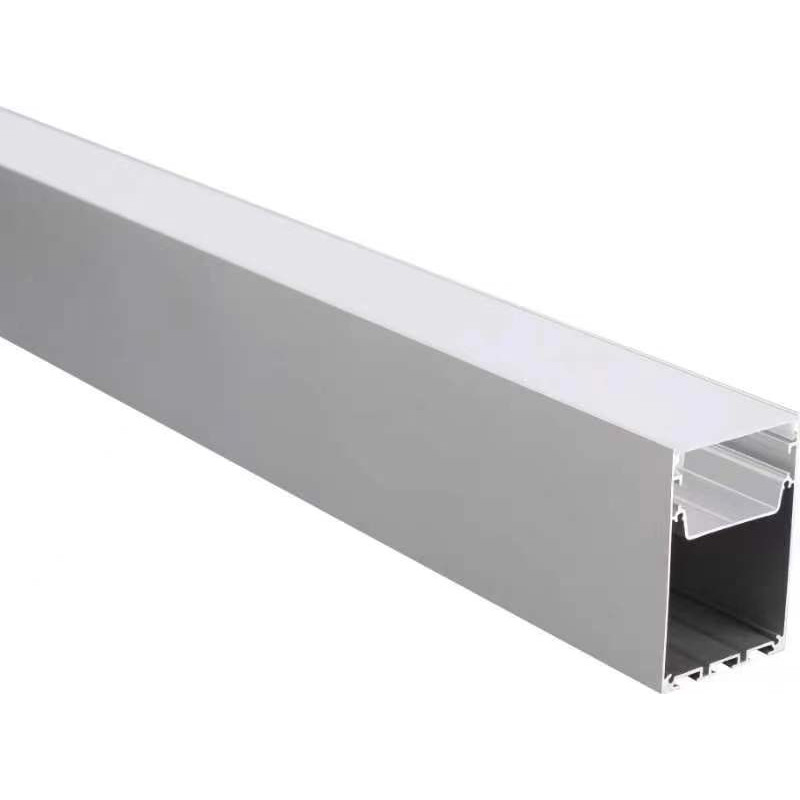 Lámpa LED szalag profil Fehér színű fehér opál fedővel 50x75mm