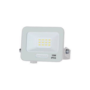LED SMD FLOODLIGHT WHITE 10W 90lm/W AC180-265V 120° IP65 3000K - 15cm CABLE