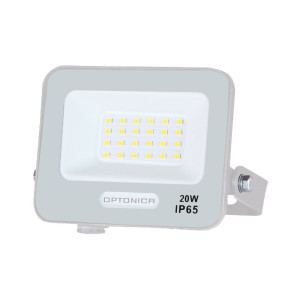 LED SMD FLOODLIGHT WHITE 20W 90lm/W AC180-265V 120° IP65 4000K - 15cm CABLE