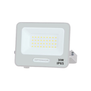 LED SMD FLOODLIGHT WHITE 30W 90lm/W AC180-265V 120° IP65 6000K - 15cm CABLE