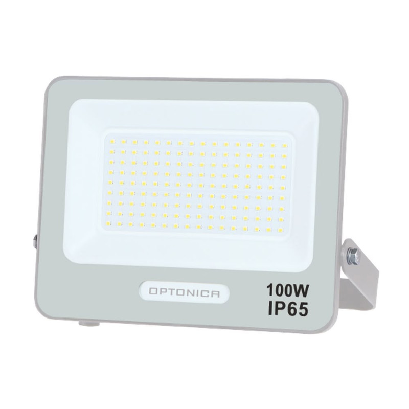 LED SMD FLOODLIGHT WHITE 100W 90lm/W AC180-265V 120° IP65 6000K - 15cm CABLE