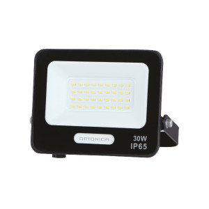 LED SMD FLOODLIGHT BLACK 30W 90lm/W AC180-265V 120° IP65 6000K - 15cm CABLE