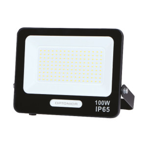 LED SMD FLOODLIGHT BLACK 100W 90lm/W AC180-265V 120° IP65 6000K - 15cm CABLE