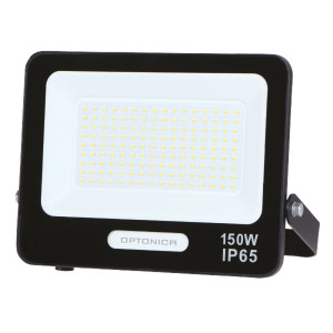 LED SMD FLOODLIGHT BLACK 150W 90lm/W AC180-265V 120° IP65 6000K - 30cm CABLE