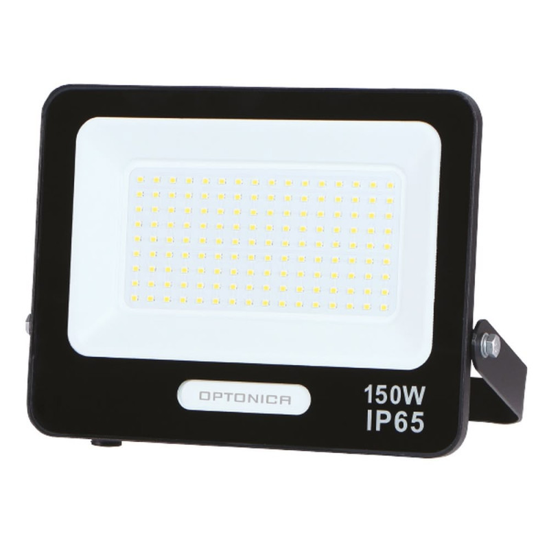 LED SMD FLOODLIGHT BLACK 150W 90lm/W AC180-265V 120° IP65 4000K - 30cm CABLE