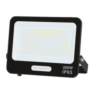 LED SMD FLOODLIGHT BLACK 200W 90lm/W AC180-265V 120° IP65 4000K - 30cm CABLE