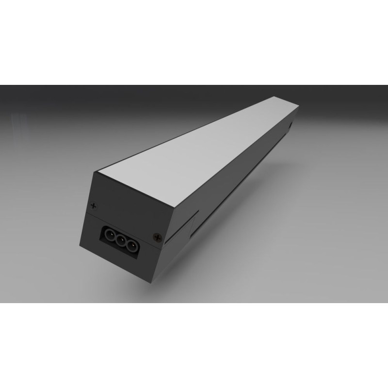 LED Vonali (Hasáb) irodai sorolható és függeszthető lámpatest 24Watt 2400lm 3CCT(3000K-4000K-6000K) Fekete 600mm