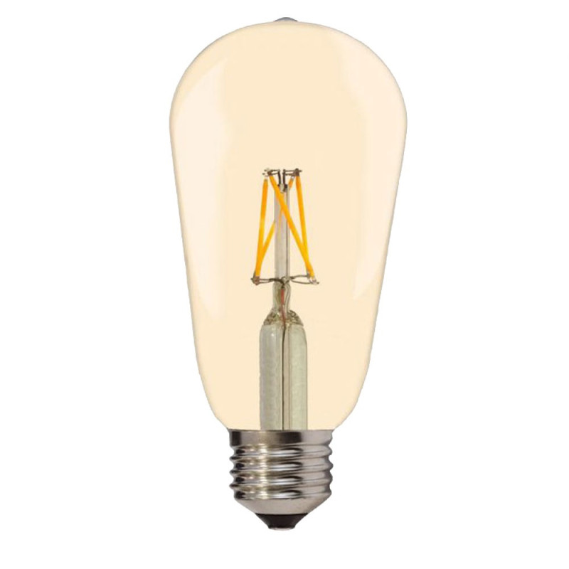LED lámpa égő Edison izzószálas hatás körte E27 foglalat 8 Watt 2500K borostyán sárga
