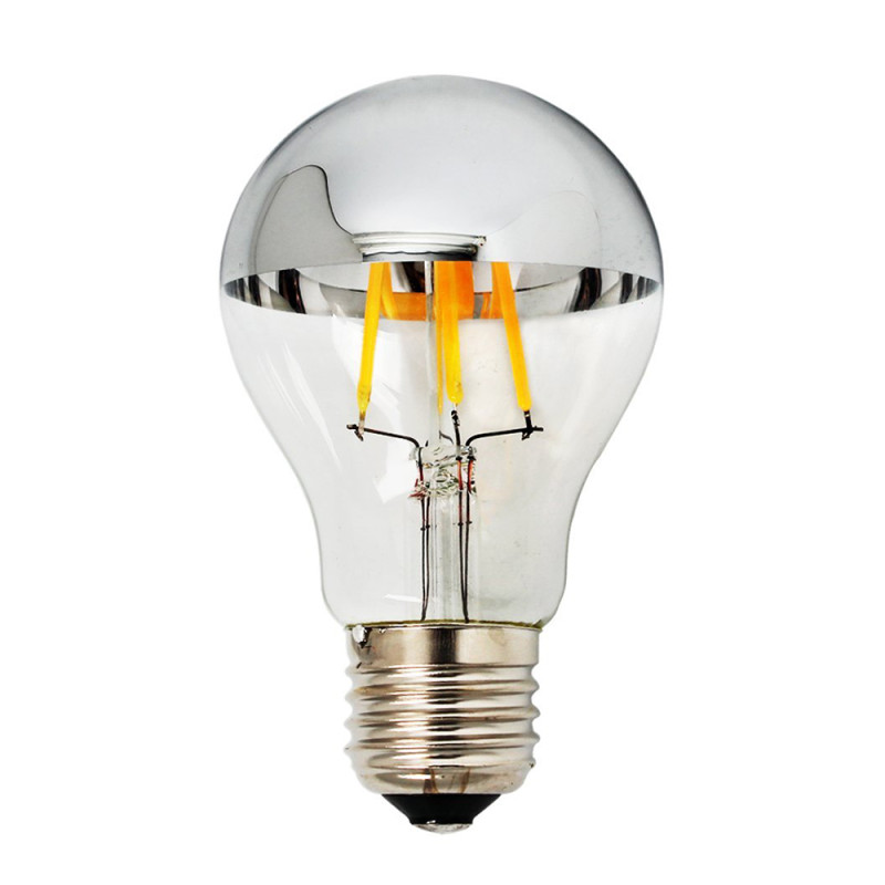 LED BULB A60 7W 800LM 2700K E27 175-265V HALF SILVER GLASS