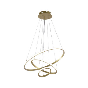 RINGS DESIGN kör lámpák LED világítással LED világítással 78W 4480LM Szálcsiszolt Arany CCT 3000K-6000K Fényerőszabályozással és távirányítóval