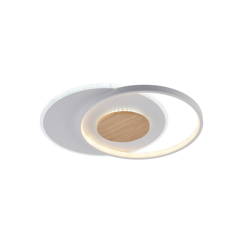 Mennyezeti kerek LED lámpa fabetéttel 54W 4120LM CCT 3000K-6000K Fényerőszabályozással és távirányítóval