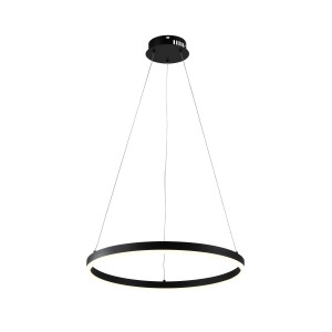 DESIGN függesztett kerek LED lámpa 22W 1760LM FEKETE 3000K