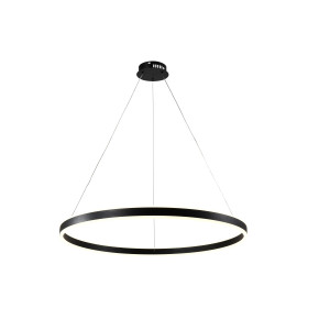 DESIGN Függesztett kör alakú lámpa Direkt-Indirekt LED világítással 36W 2880LM Szálcsiszolt fekete 3000K
