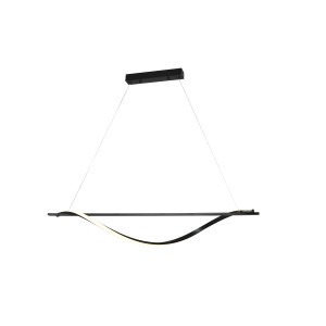 LUCIA MODERN DESIGN LED függesztett lámpa Szálcsiszolt Fekete 17W 1360LM 3000K